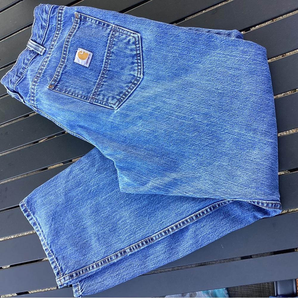 Carhartt Blue Relaxed Fit Jeans Classic Denim 36 x 32